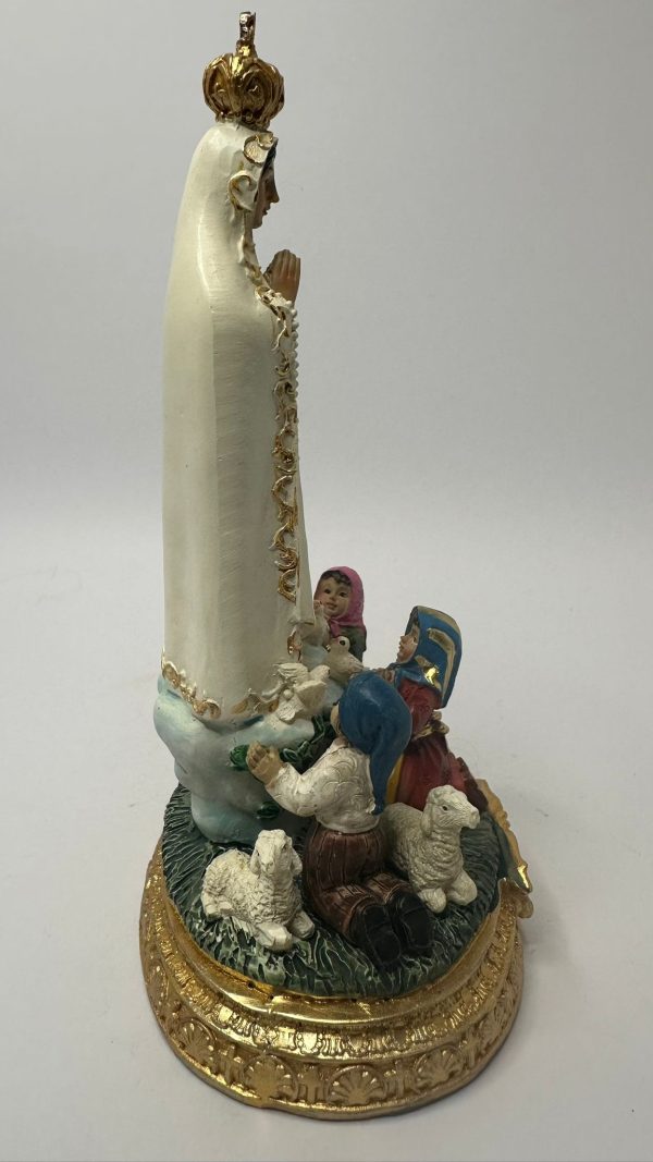 Imagem Nossa Senhora de Fátima com Pastorinhos 16cm