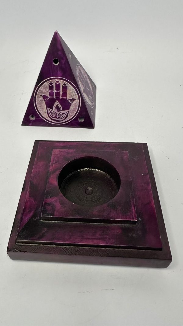 Soapstone Candle Holder and Cone Incense Burner