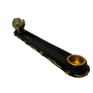 Incensário Régua Elefante da Sorte – Preto e Dourado Premium