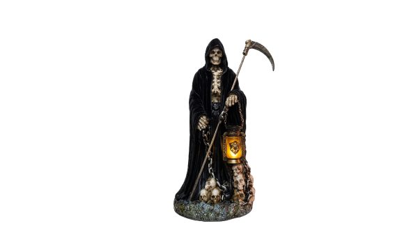 Santa Muerte com Correntes e Caveiras 30cm