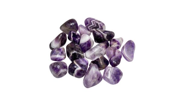 Pedras Brasileiras Pequenas - Ametista Chevron Polida (2-3cm)